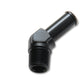 Vibrant 3/8 NPT to 1/2in Barb Straight Fitting 45 Deg Adapter - Aluminum - Racecraft Industries