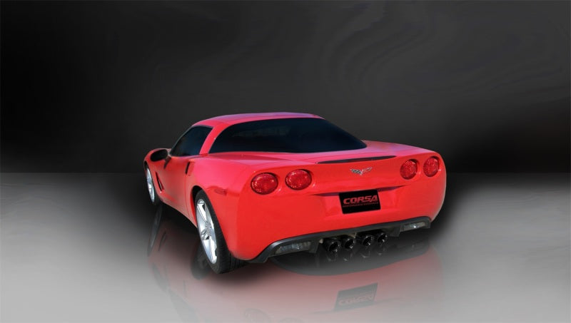 Corsa 2009-2013 Xtreme Axle-Back Exhaust w/Dual Black 3.5in Tips 09-13 Chevrolet Corvette C6 6.2L V8 - Racecraft Industries