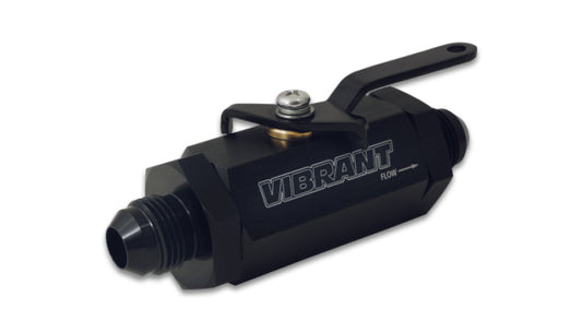Vibrant -4AN to -4AN Male Shut Off Valve - Black - Racecraft Industries