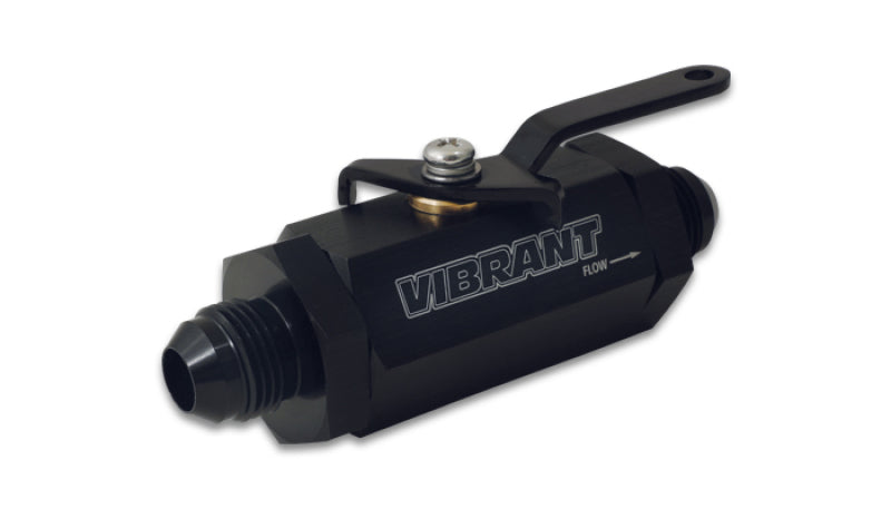 Vibrant -6AN to -6AN Male Shut Off Valve - Black - Racecraft Industries