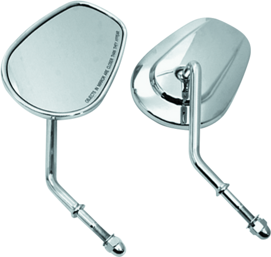 Bikers Choice Chrome Tapered Short Stem Mirrors Pr - Racecraft Industries