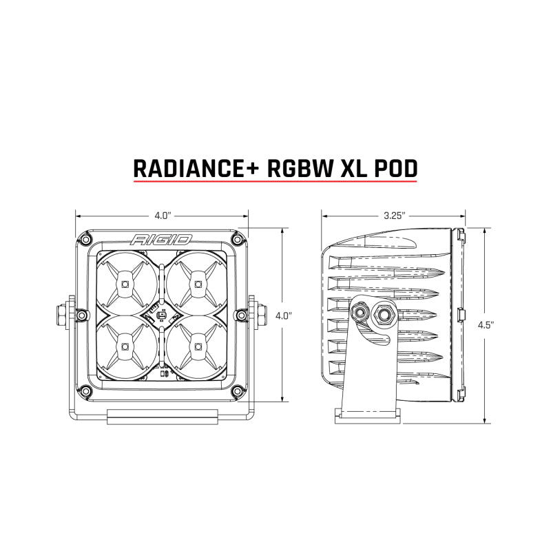 Rigid Industries Radiance+ Pod XL RGBW - Pair - Racecraft Industries