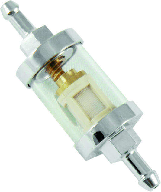 Bikers Choice Chrome Clear View Fuel Filter 1/4 Inch Hose Universal - Racecraft Industries