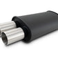 Vibrant Streetpower Flat Blk Muffler 9x5x15in Body 2.5in Inlet ID 3in Tip OD w/Dual Straight Tips - Racecraft Industries