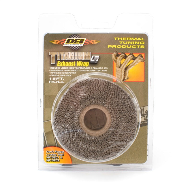 DEI Exhaust Wrap 1in x 15ft - Titanium - Racecraft Industries