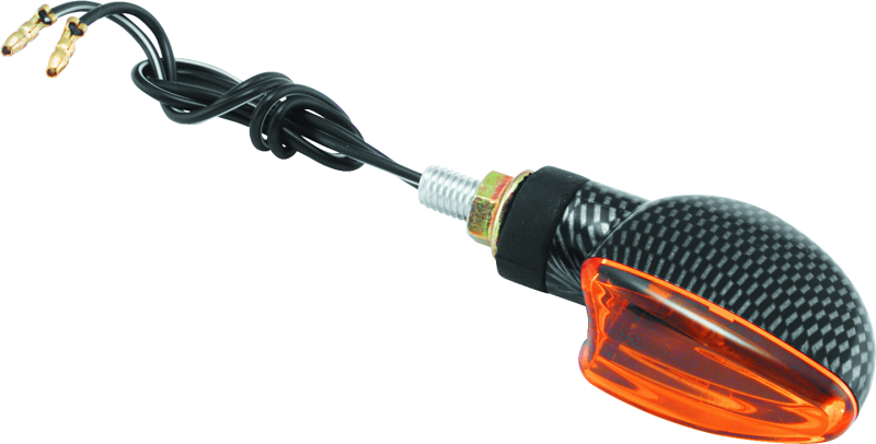 BikeMaster Ministalk Marker Light V-Shape Carbon/Amber - Racecraft Industries