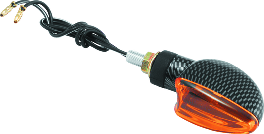 BikeMaster Ministalk Marker Light V-Shape Carbon/Amber - Racecraft Industries