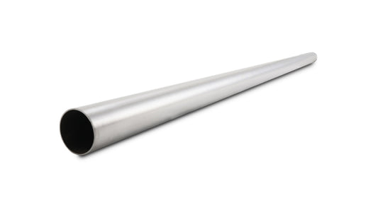 Vibrant 2.50in OD 304 Stainless Steel Brushed Straight Tubing - Racecraft Industries