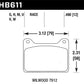 Hawk Willwood 7912 DTC-60 Race Brake Pads - Racecraft Industries