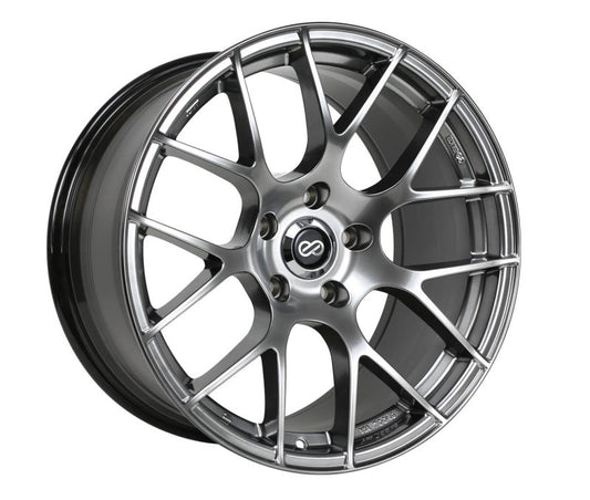 Enkei Raijin 18x8.5 38mm Offset 5x120 Bolt Pattern 72.6 Bore Diameter Hyper Silver Wheel - Racecraft Industries