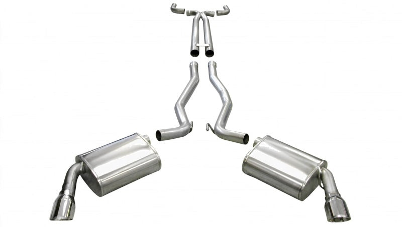 Corsa 2010-2013 Chevrolet Camaro Convertible SS 6.2L V8 Manual Polished Sport Cat-Back + XO Exhaust - Racecraft Industries