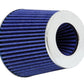 K&N Universal Air Filter Chrome Round Tapered Blue - 4in Flange ID x 1.125in Flange Length x 5.5in H - Racecraft Industries