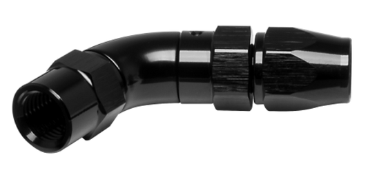 Vibrant -3AN 45 Degree High Flow Hose End Fitting for PTFE Lined Flex Hose - Aluminum - Racecraft Industries