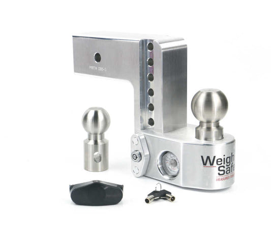 Weigh Safe 6in Drop Hitch w/Built-in Scale & 3in Shank (10K/21K GTWR) - Aluminum - Racecraft Industries