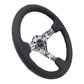 NRG Reinforced Steering Wheel (350mm / 3in. Deep) Blk Leather w/Hydrodipped Digi-Camo Spokes - Racecraft Industries