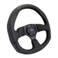 NRG Reinforced Steering Wheel (320mm Horizontal / 330mm Vertical) Leather w/Black Stitching - Racecraft Industries