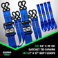 Rhino USA Heavy Duty Ratchet Tie-Down 4-Pack Blue 1.6In X 15Ft - Racecraft Industries