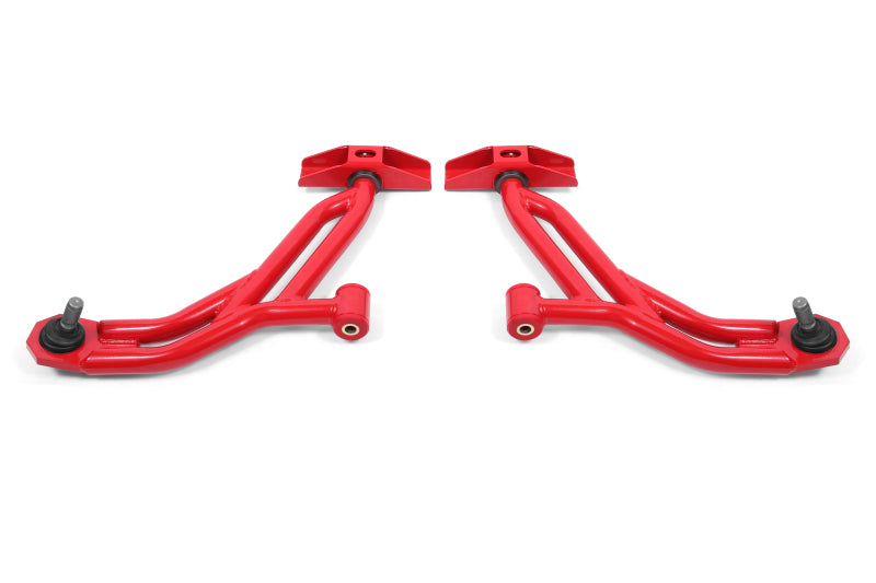 BMR 10-14 Ford Mustang / Shelby GT500 Non-Adj. Lower A-Arms (Poly/Delrin) - Red - Racecraft Industries
