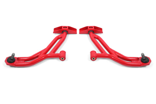 BMR 10-14 Ford Mustang / Shelby GT500 Non-Adj. Lower A-Arms (Poly/Delrin) - Red - Racecraft Industries
