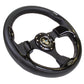 NRG Reinforced Steering Wheel (320mm) Blk w/Gloss Black Trim - Racecraft Industries
