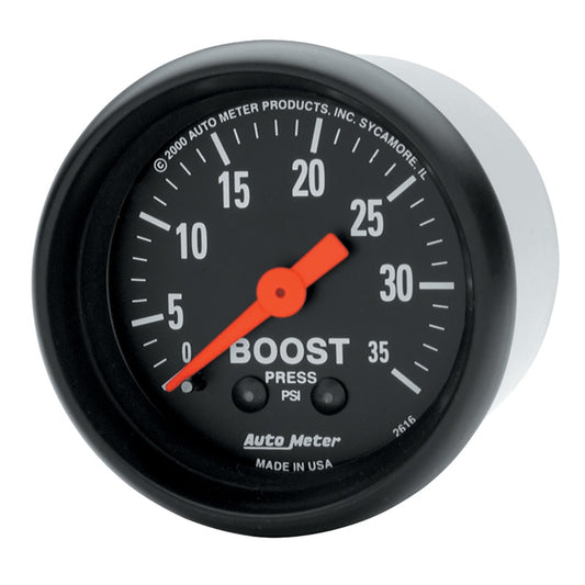 Autometer Z Series 52mm 0-35 PSI Mechanical Boost Gauge - Racecraft Industries