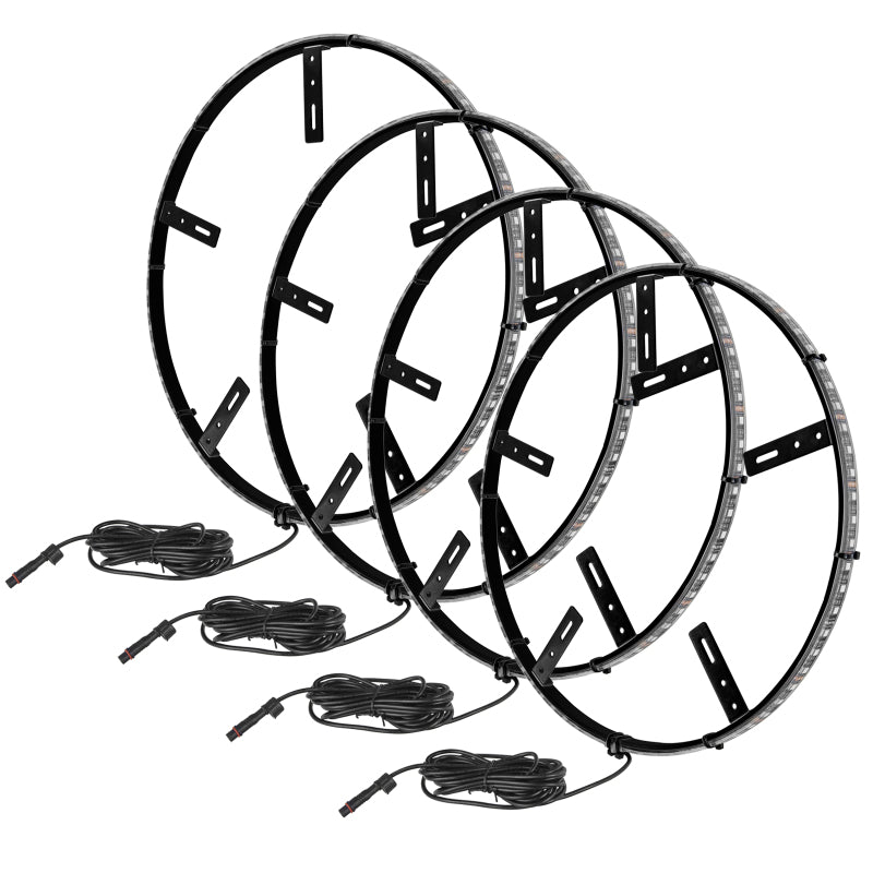 Oracle LED Illuminated Wheel Rings - Double LED - White SEE WARRANTY - Racecraft Industries