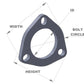 Vibrant 3-Bolt T304 SS Exhaust Flanges (3in I.D.) - 5 Flange Bulk Pack - Racecraft Industries