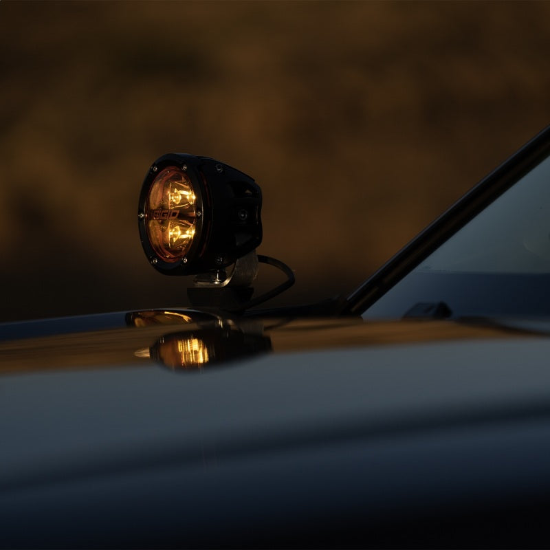 Rigid Industries 360-Series 4in Fog w/ Amber PRO Lens - White (Pair) - Racecraft Industries