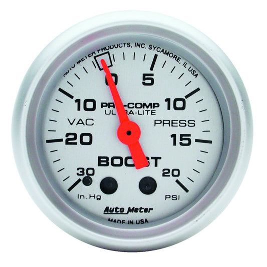 Autometer Ultra-Lite 52mm 20 PSI Mechanical Boost Gauge - Racecraft Industries