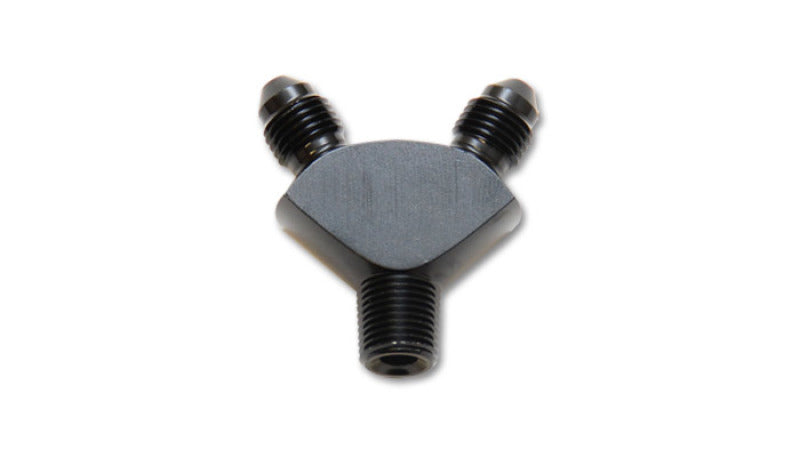 Vibrant -3AN x -3AN x 1/8in NPT Y-Adapter Fitting - Aluminum - Racecraft Industries