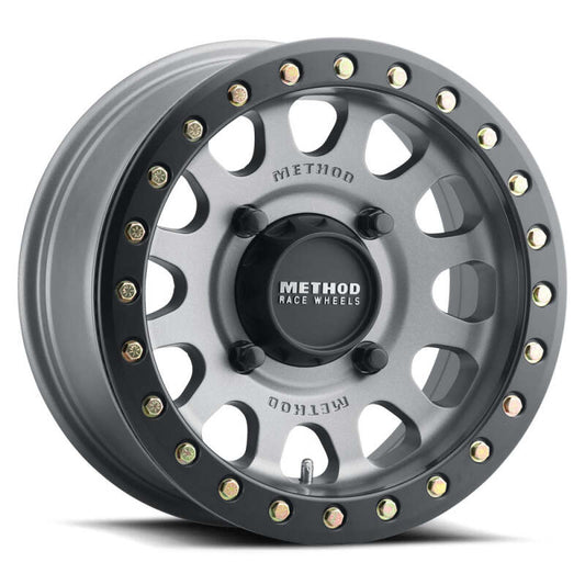 Method MR401 UTV Beadlock 15x7 / 5+2/38mm Offset / 4x156 / 132mm CB Titanium Wheel- Matte Black Ring - Racecraft Industries