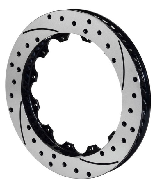 Wilwood Rotor-SV-SRP 72 Iron-LH-BLK-Drill 14.00 x 1.25 - 12 on 8.75in - Racecraft Industries