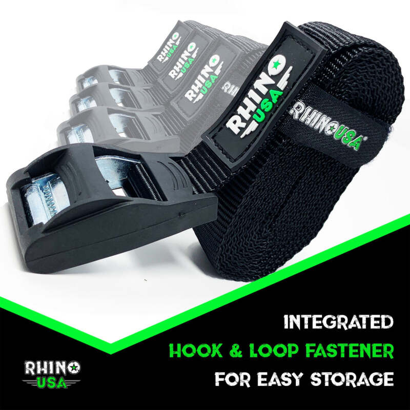 Rhino USA Lashing Straps 1In X 12Ft - Set Of 4 - Racecraft Industries