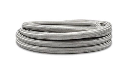 Vibrant SS Braided Flex Hose with PTFE Liner -6 AN (5 Foot Roll) - Racecraft Industries
